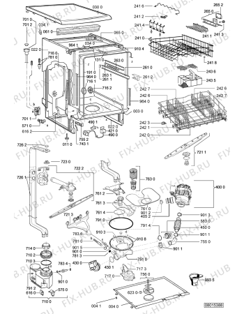 Схема №1 ADP 4739 WH с изображением Панель для посудомоечной машины Whirlpool 480140100719