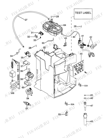 Взрыв-схема кофеварки (кофемашины) DELONGHI MAGNIFICA RAPID CAPPUCCINO  ESAM4300 - Схема узла 2