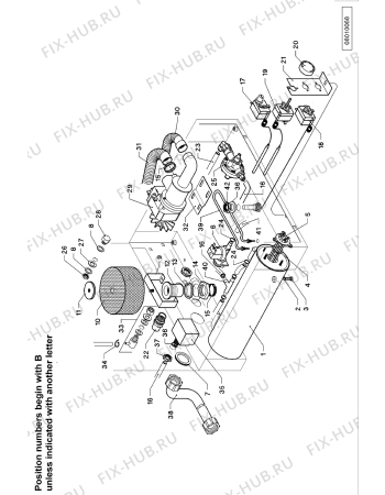 Взрыв-схема посудомоечной машины Whirlpool AGB646WP (F092052) - Схема узла