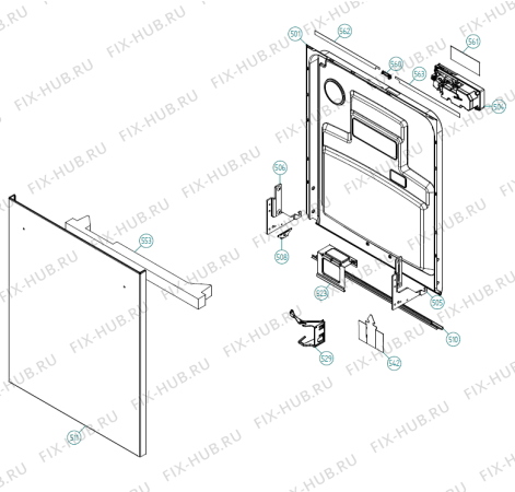 Взрыв-схема посудомоечной машины Gorenje Kalamazoo US   -Stainless (401527, DW90.2) - Схема узла 05