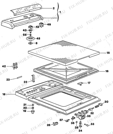 Взрыв-схема стиральной машины Husqvarna Electrolux QW128 - Схема узла W30 Panel,User manual B