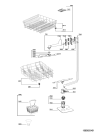 Схема №1 FUN 640/1 AL с изображением Рукоятка для посудомойки Whirlpool 481246058368