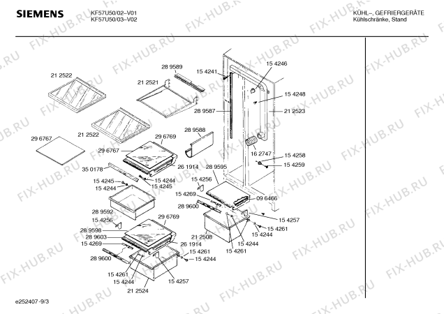 Схема №4 KFU5750 с изображением Инструкция по установке/монтажу для холодильника Siemens 00522403