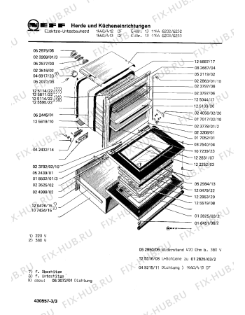 Взрыв-схема плиты (духовки) Neff 1311446202 1440/412CF - Схема узла 03