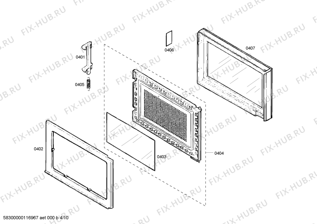 Схема №4 SM272ZS с изображением Рамка для электропечи Bosch 00368499