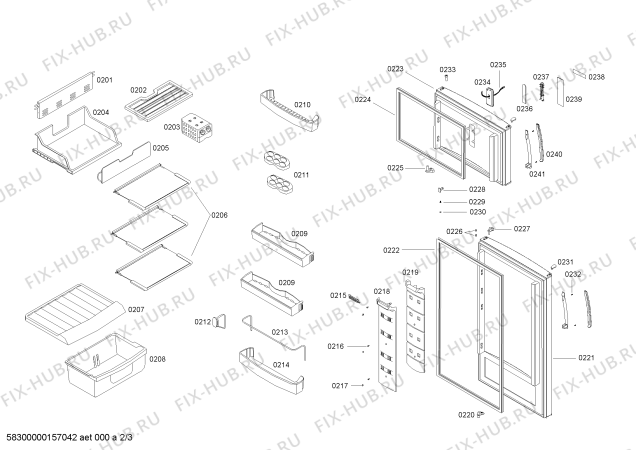 Схема холодильника Bosch KSU337734C REFRIGERADOR BOSCH KSU33 INOX LOOK VALUE ADDED 220/60 PERU - Схема узла 02 Взрыв-схема холодильника Bosch KSU337734C REFRIGERADOR BOSCH KSU33 INOX LOOK VALUE ADDED 220/60 PERU - Схема узла 02