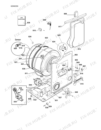 Взрыв-схема стиральной машины Indesit G84VEX (F029346) - Схема узла