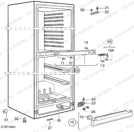 Взрыв-схема холодильника Arthurmartinelux AR8993B - Схема узла Tub