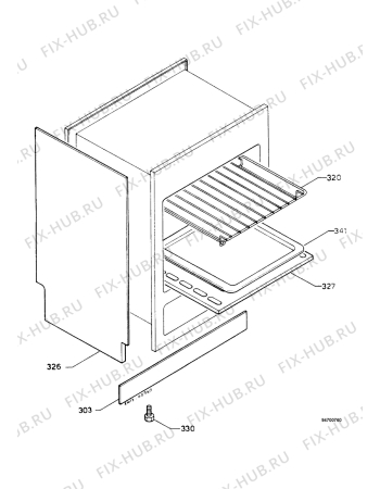 Взрыв-схема плиты (духовки) Zanussi HS50W - Схема узла Housing 001