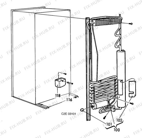 Взрыв-схема холодильника Electrolux Loisirs RM4605 - Схема узла Cooling Appliance