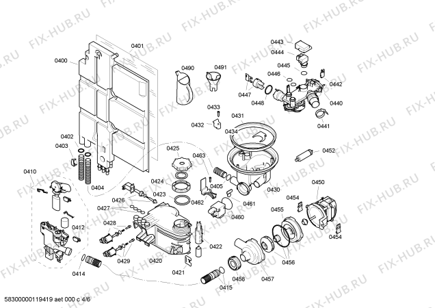 Схема №2 DI461110 с изображением Передняя панель для посудомойки Bosch 00449693