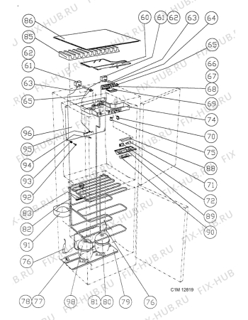 Взрыв-схема холодильника Aeg S3002KFP - Схема узла C10 Cold, El, OSBY