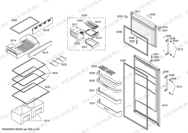 Схема №1 KDN40X03MX с изображением Конденсатор для холодильника Bosch 00616041