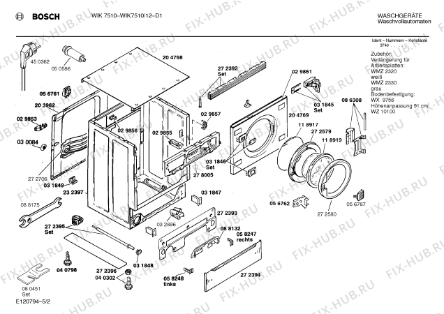 Схема №3 WIK7510 с изображением Вкладыш в панель для стиралки Bosch 00088309