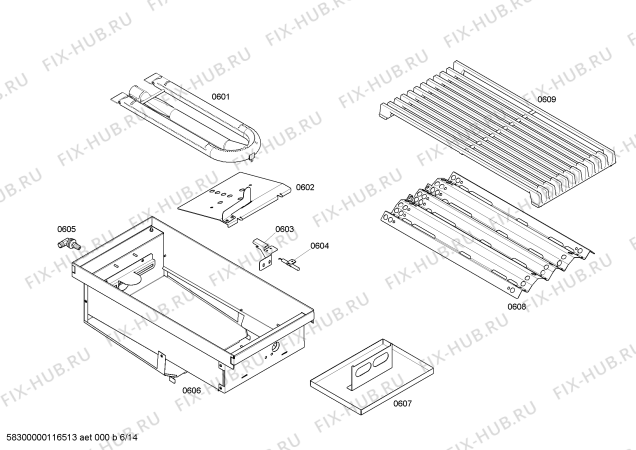 Схема №3 PCS364GLUS с изображением Решетка для гриля для плиты (духовки) Bosch 00143238