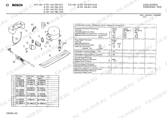 Взрыв-схема холодильника Bosch 0701154797 KTL150 - Схема узла 02