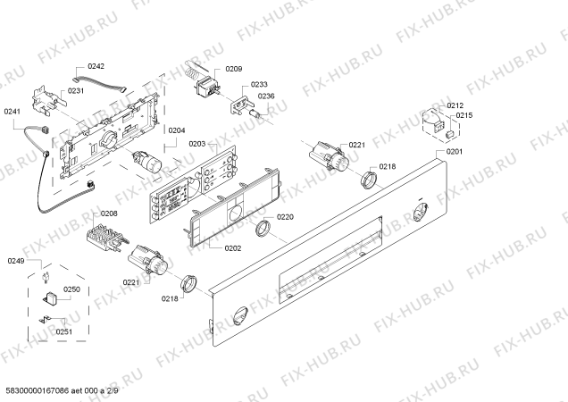 Схема №2 HBM56B551B с изображением Кольцо для плиты (духовки) Bosch 00627191