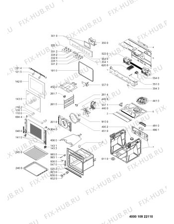 Схема №1 HIK3 KI8V IN с изображением Панель для плиты (духовки) Whirlpool 481010921781