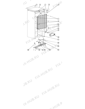 Взрыв-схема холодильника Indesit 205Q (F025561) - Схема узла