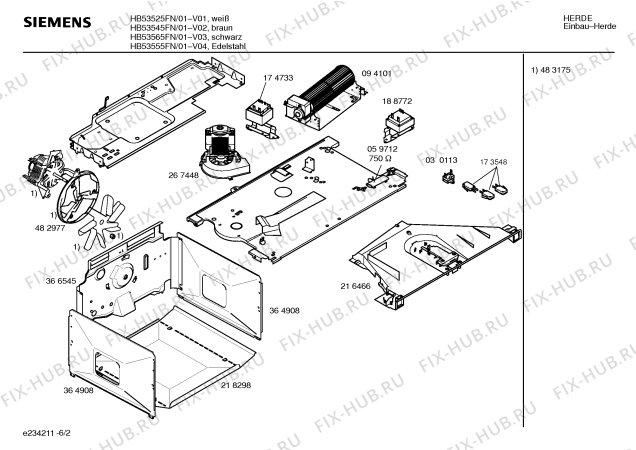 Схема №2 HB53525FN с изображением Панель управления для духового шкафа Siemens 00366965