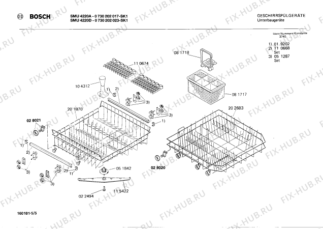 Схема №1 SMI4322G с изображением Панель для посудомойки Bosch 00117666