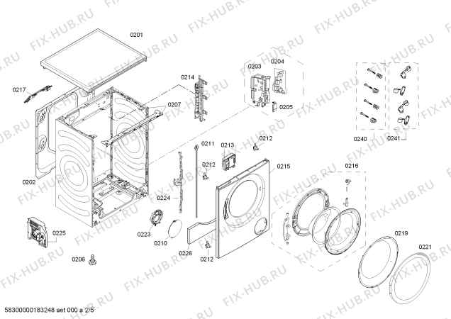 Схема №1 WLM204C00W BOSCH Avantixx 6.2kg с изображением Панель управления для стиральной машины Bosch 00791701