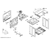 Схема №1 HBA64A160F с изображением Передняя часть корпуса для плиты (духовки) Bosch 00704697