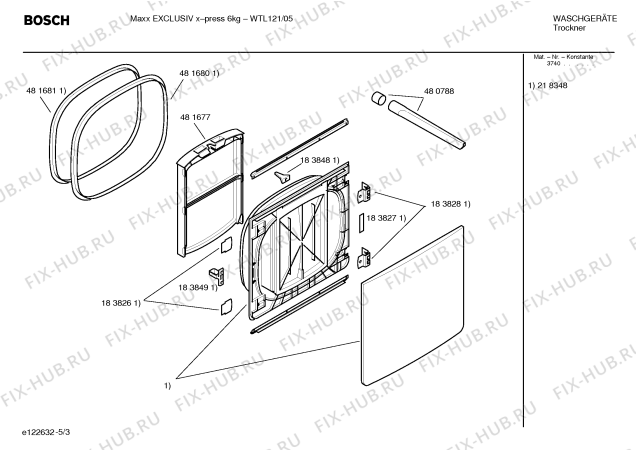 Схема №1 WTL121 Maxx EXCLUSIV xpress 6kg с изображением Инструкция по установке и эксплуатации для сушильной машины Bosch 00588934