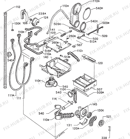 Взрыв-схема стиральной машины Zanussi WDT1051 - Схема узла Hydraulic System 272