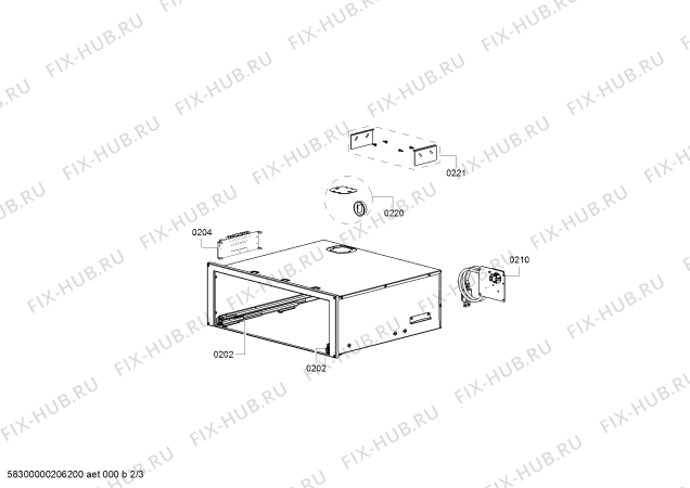 Схема №2 DV461110 с изображением Ванна для шкафчика для подогрева посуды Bosch 11013407