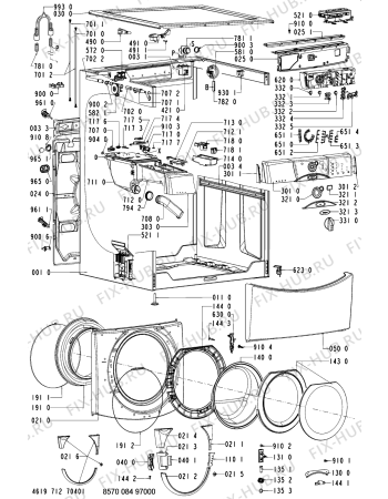 Схема №2 084 WT/GY с изображением Запчасть для стиралки Whirlpool 481221479361