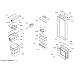 Схема №2 KIS28A60 с изображением Дверь для холодильной камеры Bosch 00247385