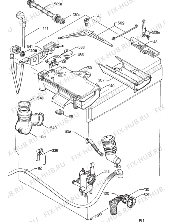 Взрыв-схема стиральной машины Electrolux LINCOLN EW1000W - Схема узла Hydraulic System 272