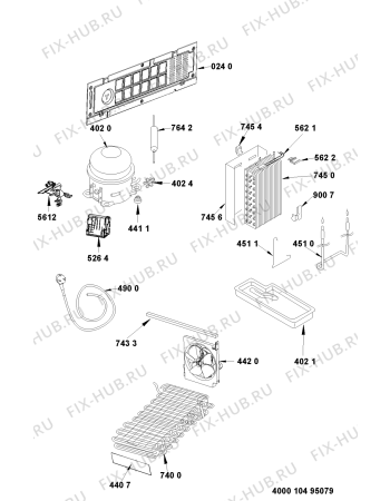 Схема №4 WSE 2930 W с изображением Микрокомпрессор для холодильника Whirlpool 481010457820