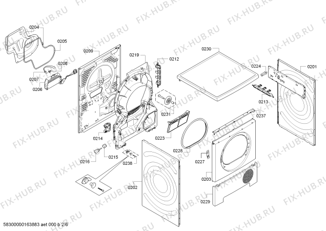 Схема №1 WT44C102EU iQ100 с изображением Вкладыш для электросушки Siemens 00629018