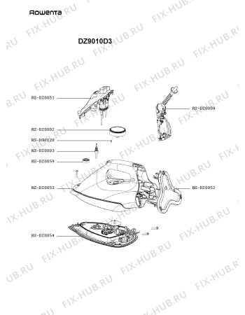 Схема №1 DZ9010G5 с изображением Подкладка для электроутюга Rowenta RS-DZ0054