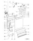 Схема №1 GSF 2988 WS с изображением Панель для посудомойки Whirlpool 481245371268