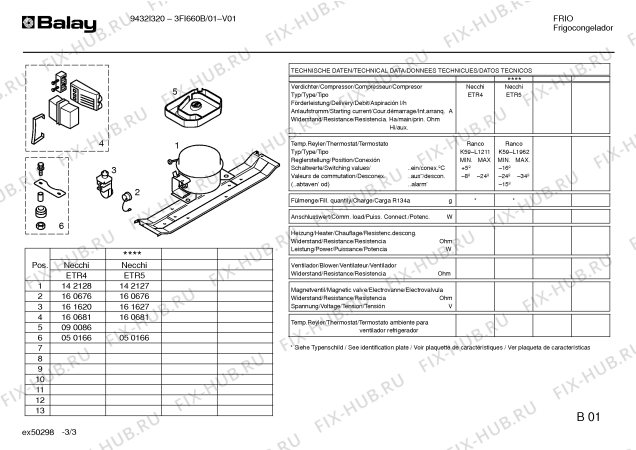 Схема №1 3FI614B с изображением Направляющая для холодильника Bosch 00166540