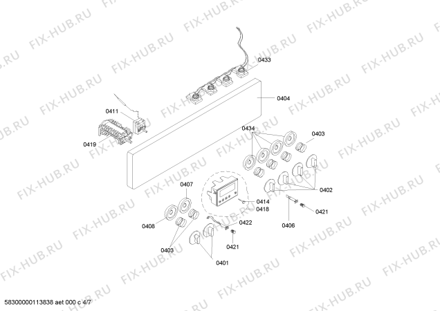 Схема №3 HN323506 с изображением Переключатель для плиты (духовки) Siemens 00603000
