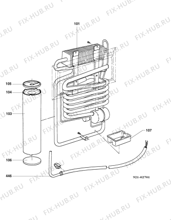 Взрыв-схема холодильника Electrolux RH237S - Схема узла Cooling generator