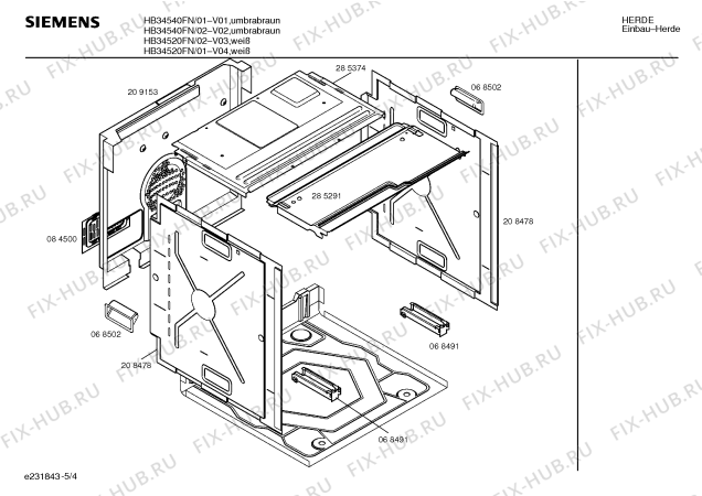Схема №2 HB34520FN с изображением Инструкция по эксплуатации для духового шкафа Siemens 00517153