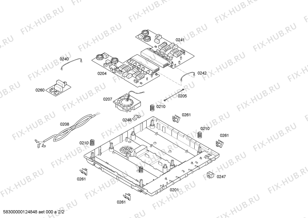 Взрыв-схема плиты (духовки) Balay 3ET915XP Inducc.balay.60.tc_basico.inox.3i.sb - Схема узла 02