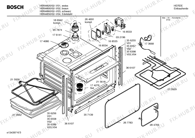 Схема №1 HBN4820 с изображением Инструкция по эксплуатации для духового шкафа Bosch 00581526