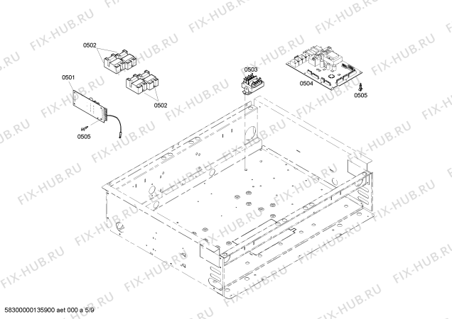 Схема №2 PRD304EHU Thermador с изображением Панель для электропечи Bosch 00478897