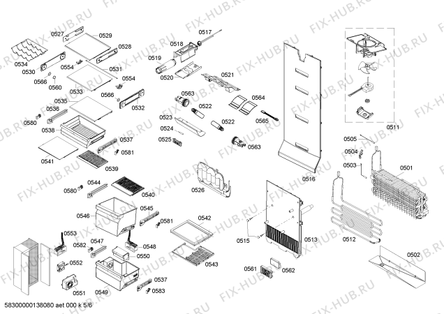 Схема №3 K5950N0 с изображением Выдвижной ящик для холодильника Bosch 00673976