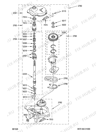 Схема №1 3LBR8255EQ AWM 942 с изображением Обшивка для стиралки Whirlpool 481245210226