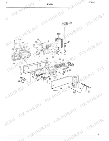 Взрыв-схема холодильника Electrolux RM3601 - Схема узла C20 Comb. armature  H