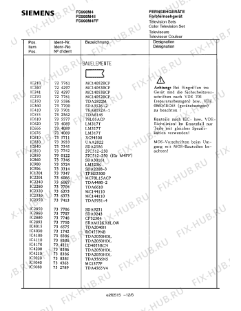 Схема №2 FS998M4II с изображением Инструкция по эксплуатации для жк-телевизора Siemens 00530655