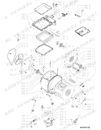 Схема №1 TS 1016 с изображением Модуль (плата) для стиральной машины Whirlpool 481010612435