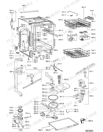 Схема №1 ADG 8730/3 IX с изображением Блок управления для электропосудомоечной машины Whirlpool 480140101698